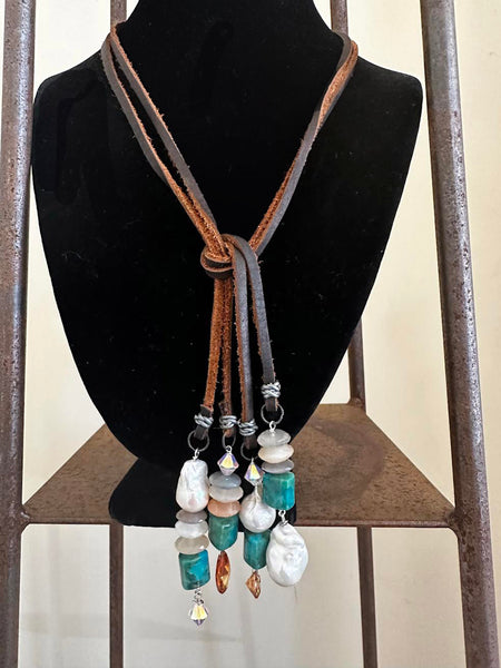 Short Leather Tie Necklace – shopamyleinerdesigns