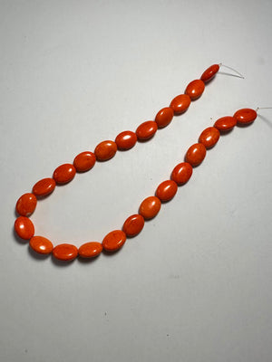 NEW! Orange Oval Beads
