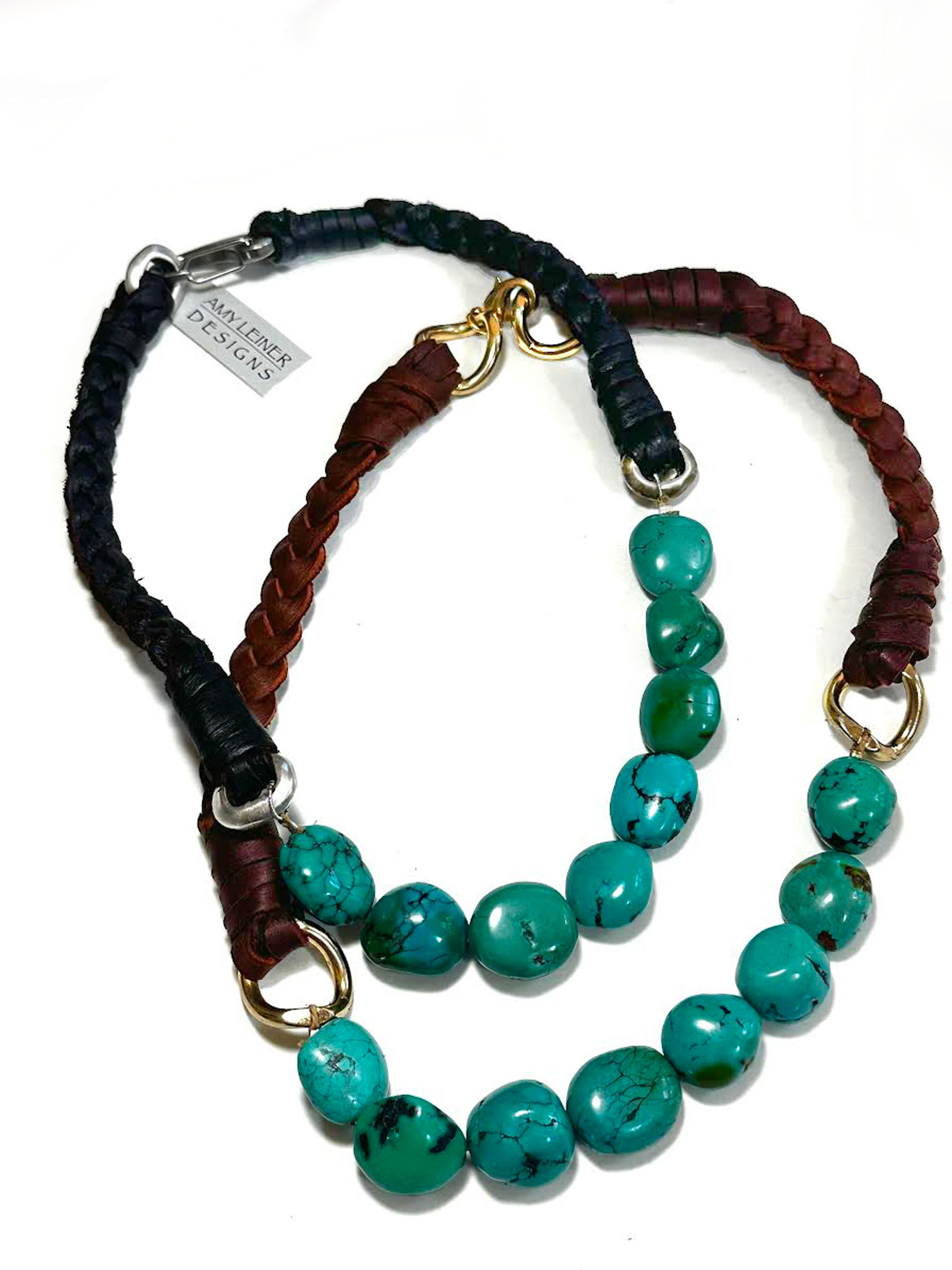 Leather Turquoise Choker