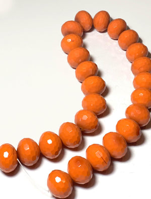 Orange Rondelle Bead